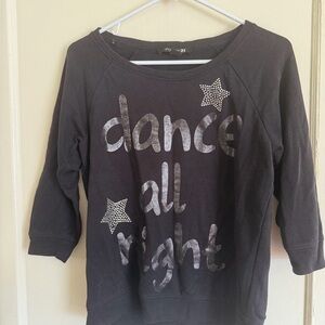 Forever 21 Black Star Embellished Top